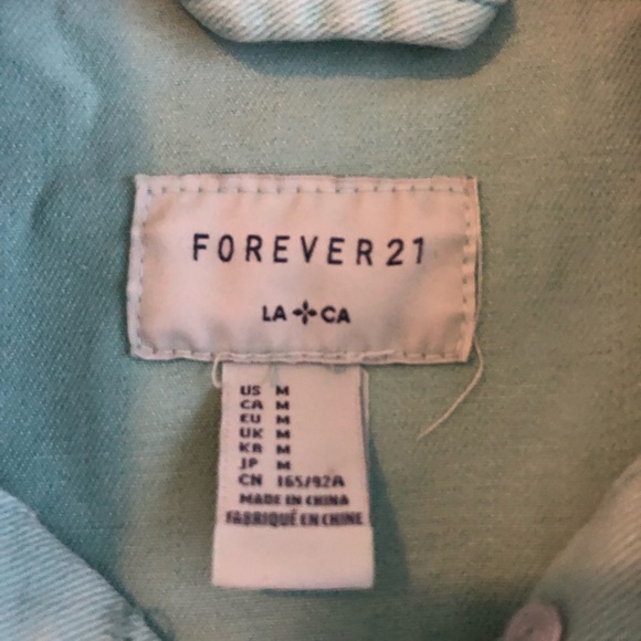 Teal Forever 21 Jean Jacket - Picture 3 of 5